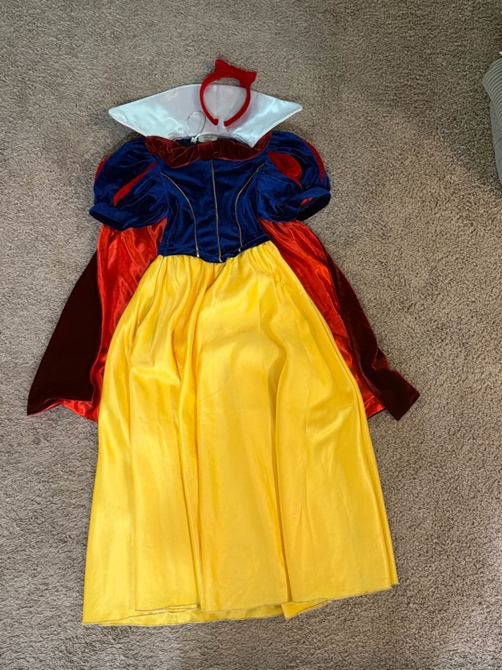 Disney Yellow, Blue & Red Princess Dress with Cape